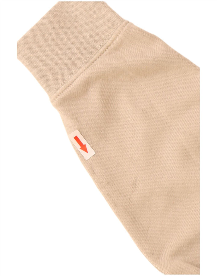 Nike Mens Hoodie Jumper Medium Beige Cotton