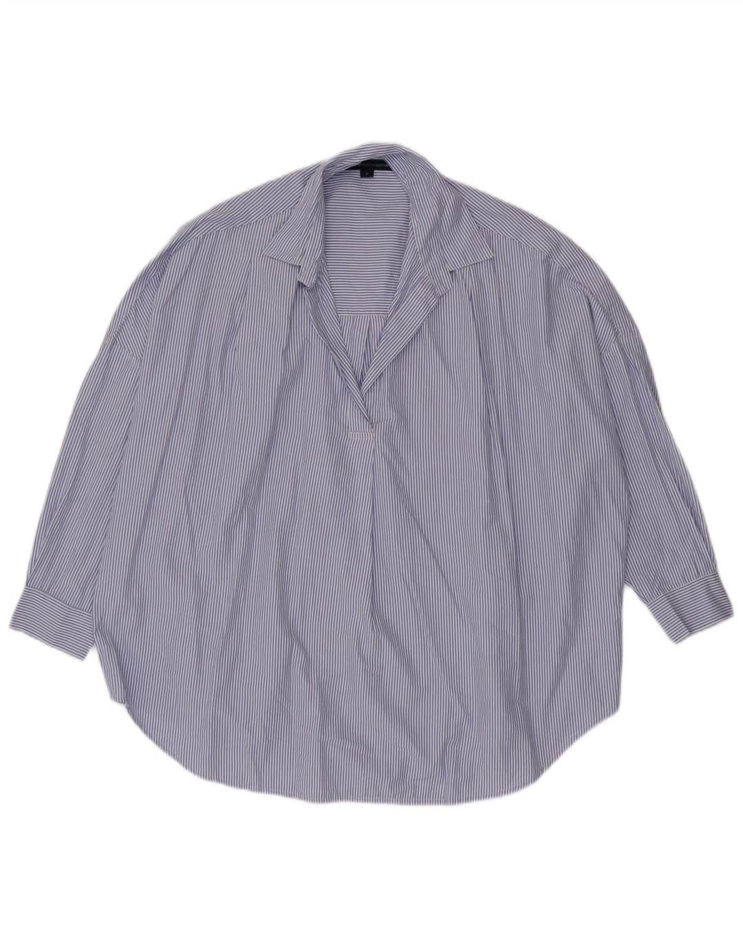 Camicia pullover da donna French Connection UK 14 gessato blu medio
