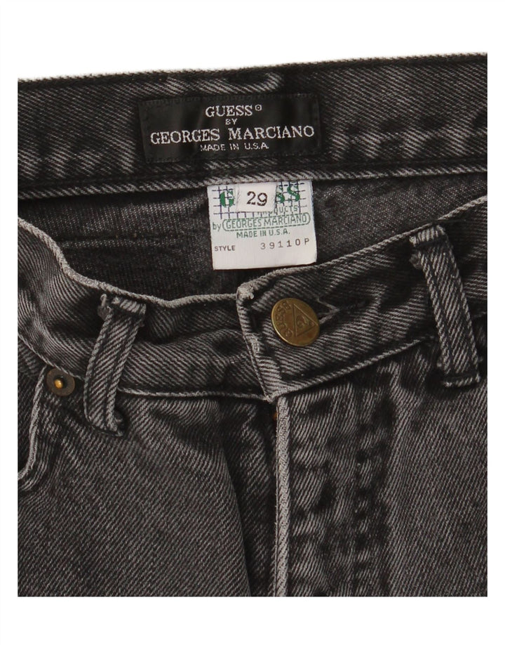 Guess Womens Tapered Jeans W29 L24 Black Cotton