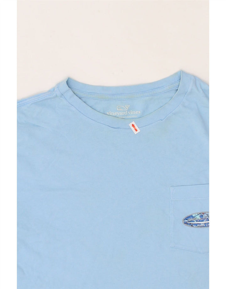 VINEYARD VINES Mens Graphic T-Shirt Top Large Blue Cotton Vintage Vineyard Vines and Second-Hand Vineyard Vines from Messina Hembry 