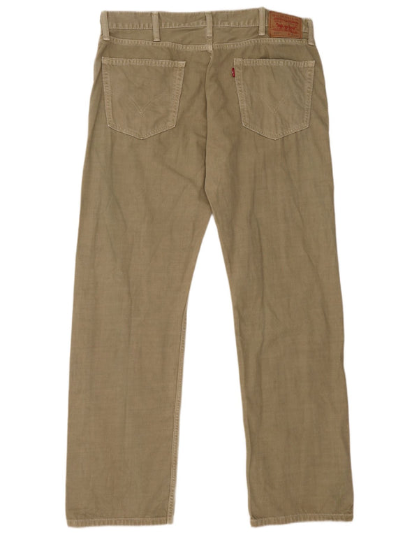 Levi's Mens 505 Straight Casual Παντελόνι W38 L32 Χακί Βαμβακερό