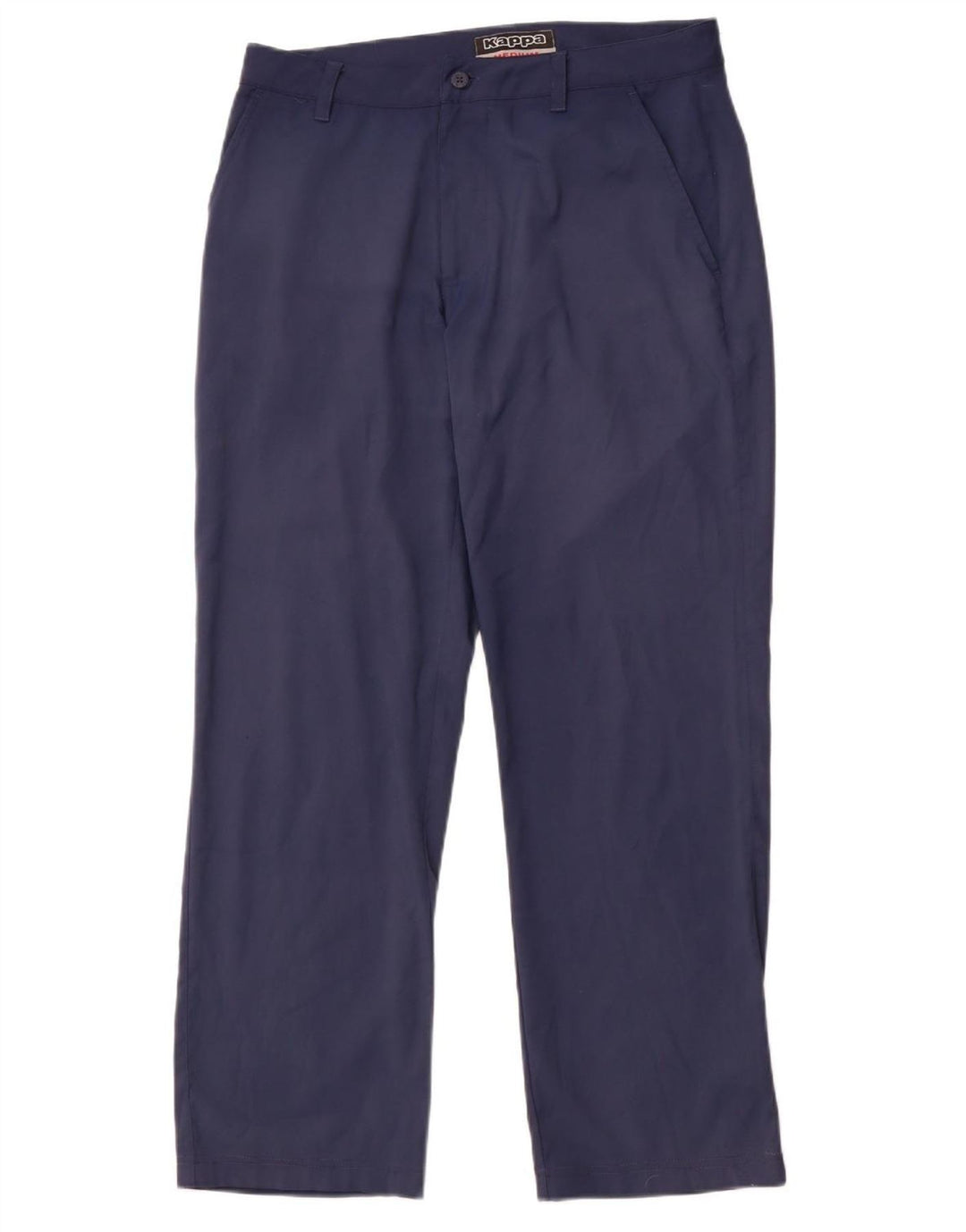 Pantaloni chino dritti da uomo KAPPA medi W32 L29 poliestere blu navy