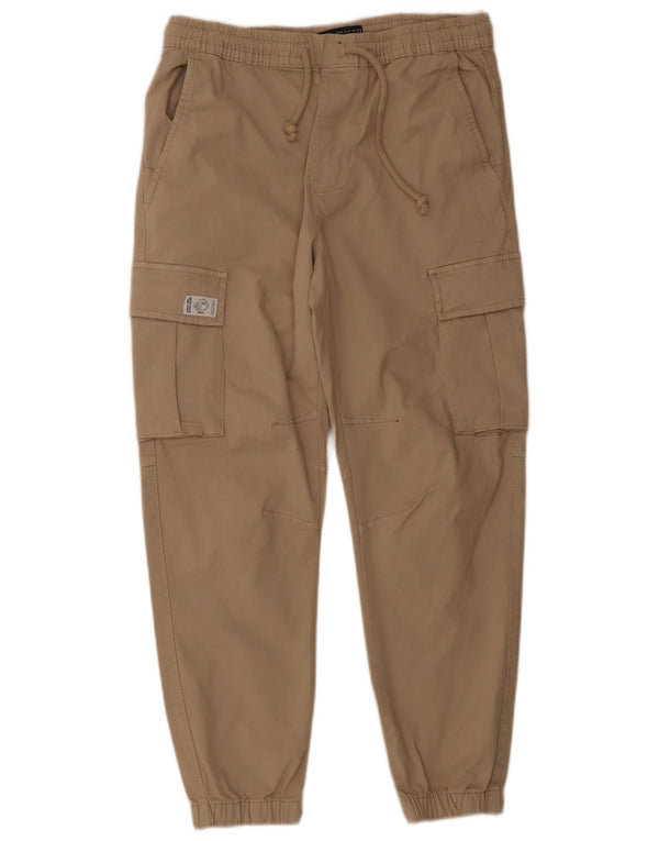 Zara Mens Joggers Cargo nadrág közepes W31 L27 bézs pamut