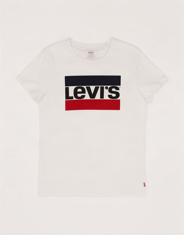Levi's ženska majica kratkih rukava s grafičkim motivima UK 16 Veliki bijeli pamuk