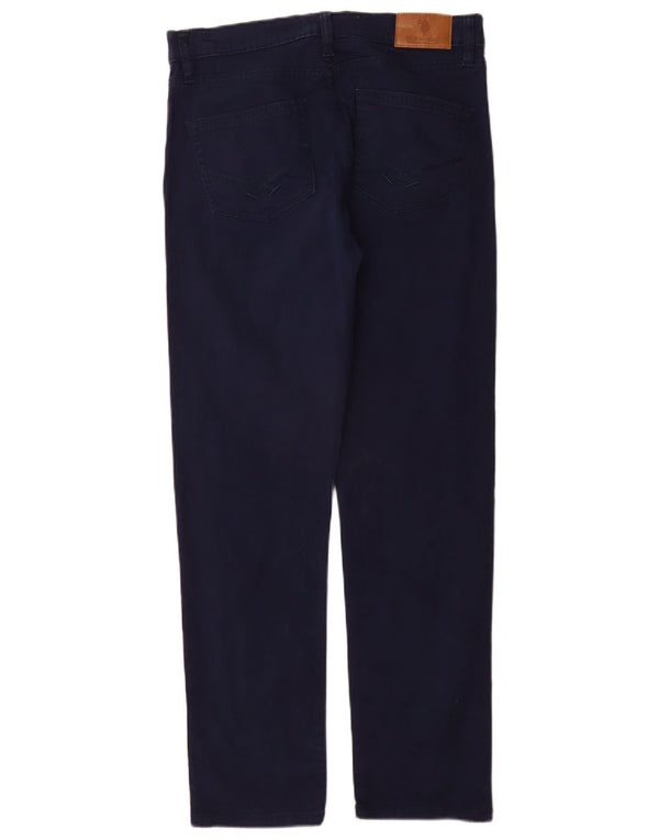 U.S. Polo Assn. Mens Slim Fit Casual Trousers W32 L30 Navy Blue Cotton