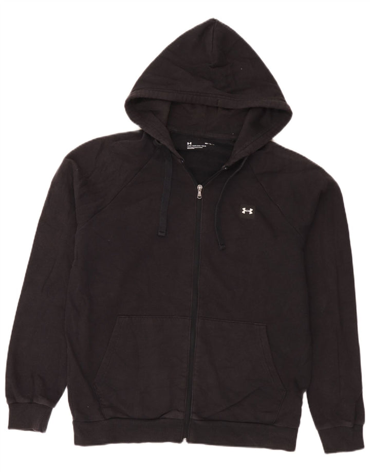 Maglione con cappuccio e zip da uomo Under Armour in cotone nero medio