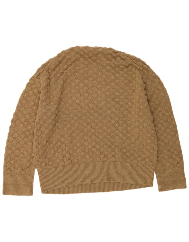 Cos Mens Crew Neck Jumper pulóver közepes bézs gyapjú