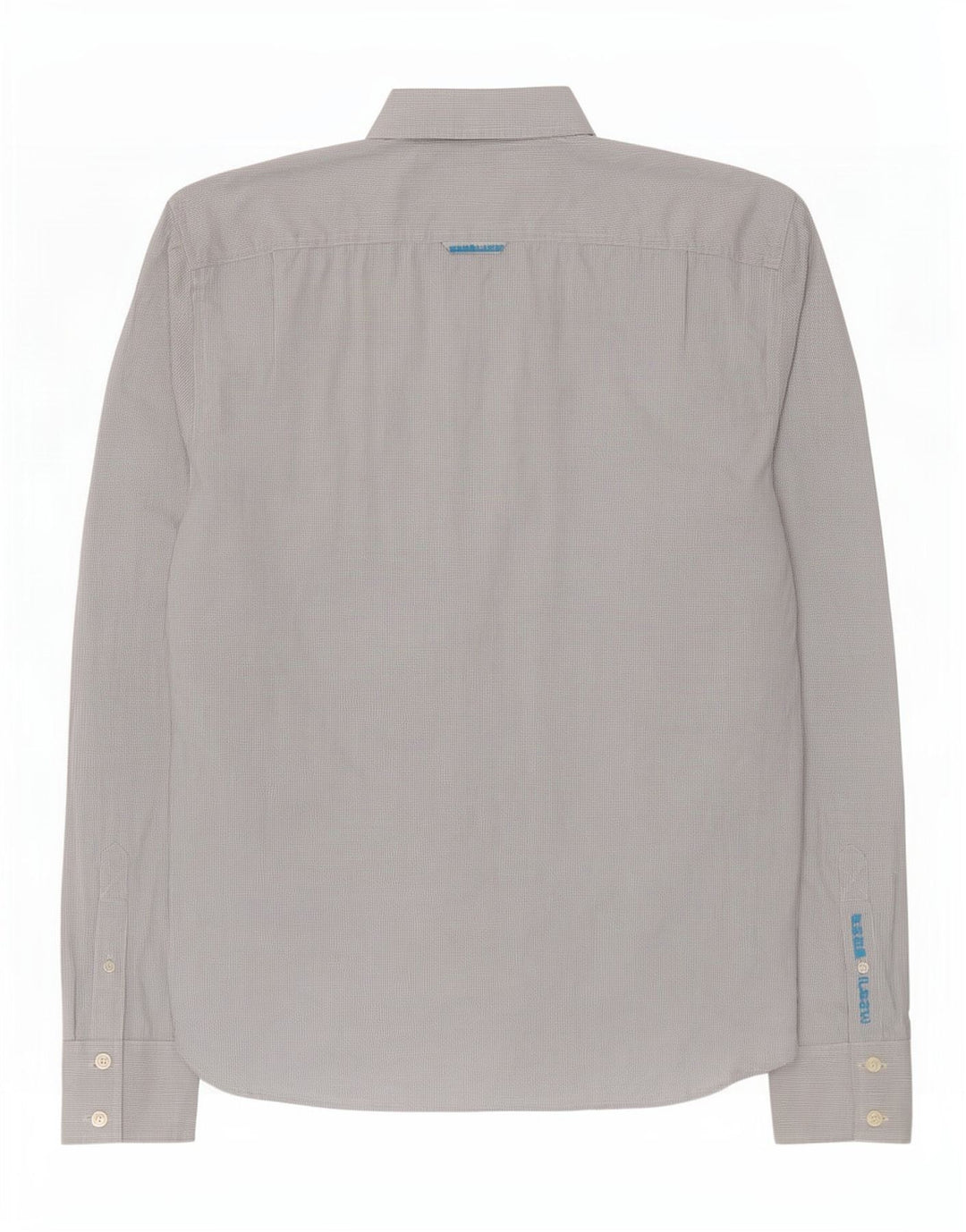 Superdry Herrenhemd 2XL, weiße Gingham-Baumwolle
