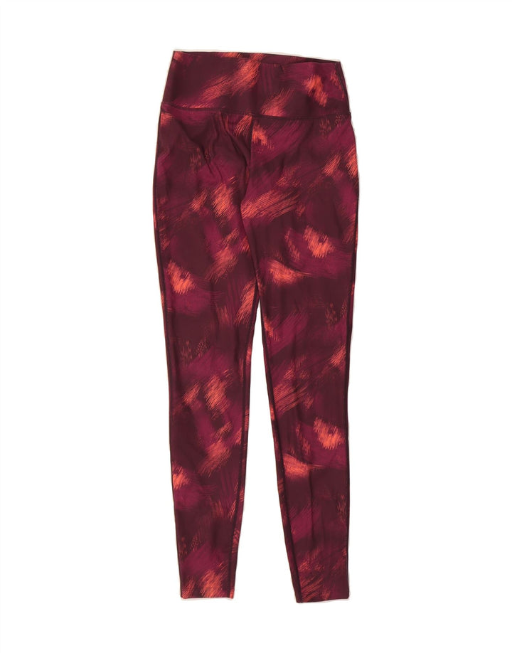 MOUNTAIN WAREHOUSE Womens Leggings UK 10 Small  Burgundy Tie Dye Polyester Vintage Mountain Warehouse and Second-Hand Mountain Warehouse from Messina Hembry 