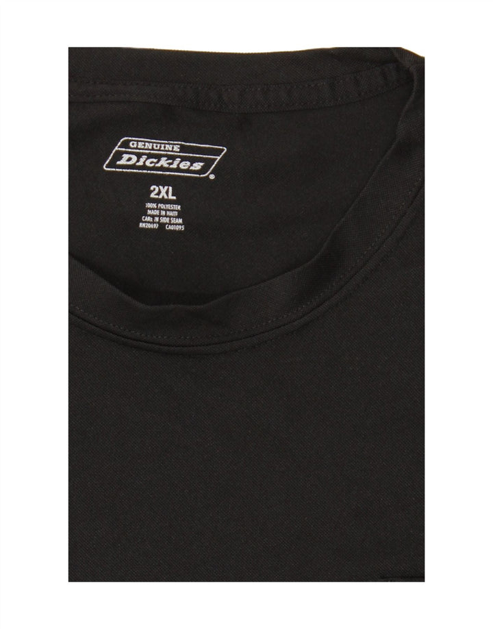 Dickies Mens T-Shirt Top 2XL Black Polyester