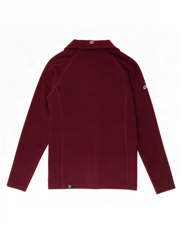 Jaqueta de lã feminina Berghaus UK 14 grande poliéster cor de vinho