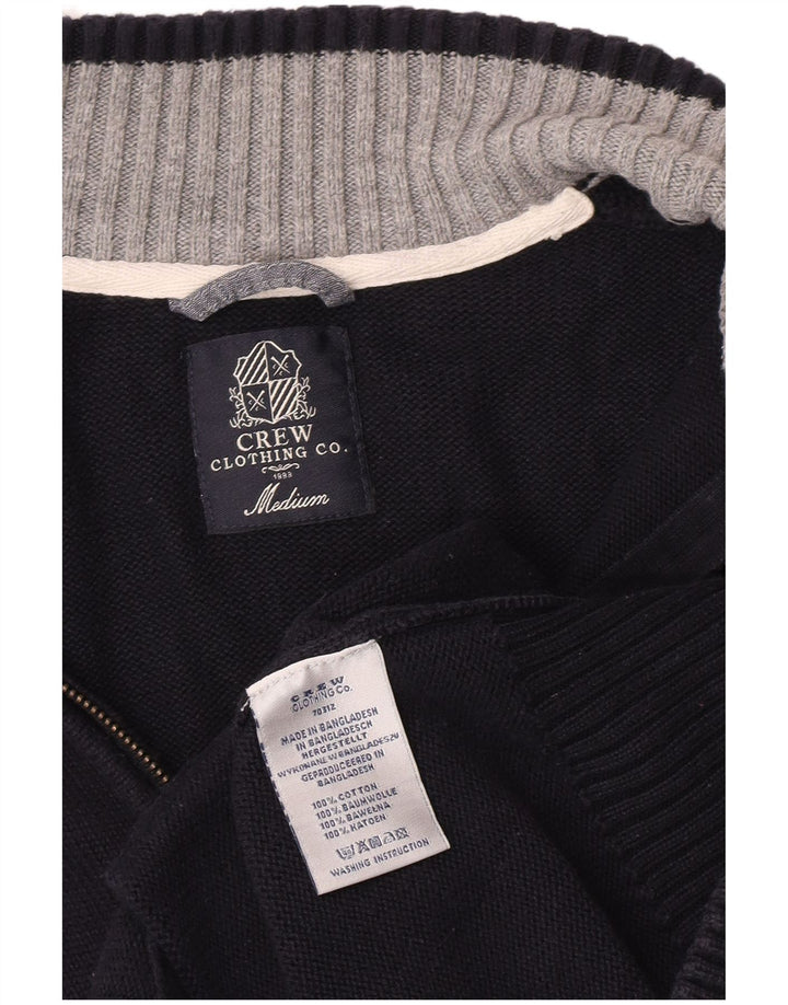 Crew Clothing Mens Cardigan Sweater Medium Navy Blue Cotton