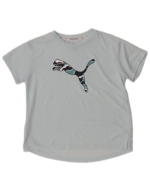 Puma Mädchen Grafik T-Shirt Top 11-12 Jahre Blau