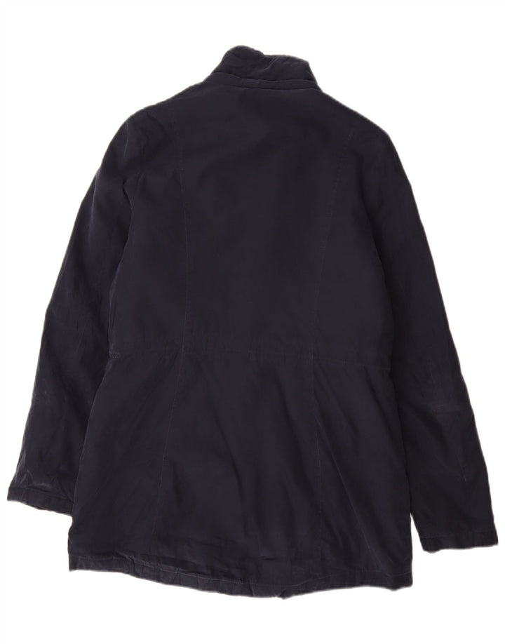 Nautica Womens Sherpa Jacket UK 10 Small Navy Blue Polyester