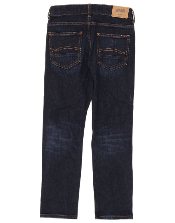 Tommy Hilfiger Boys Straight Jeans 9-10 Years W26 L25 Navy Blue Cotton