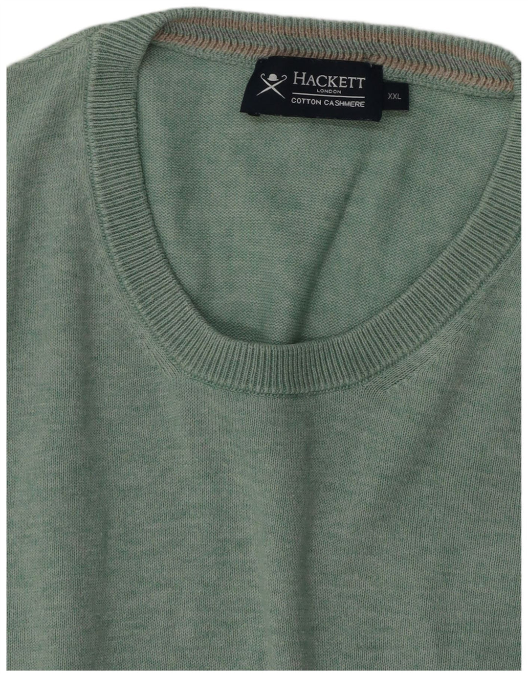 Hackett Herre sweater med rund hals 2XL grøn bomuld
