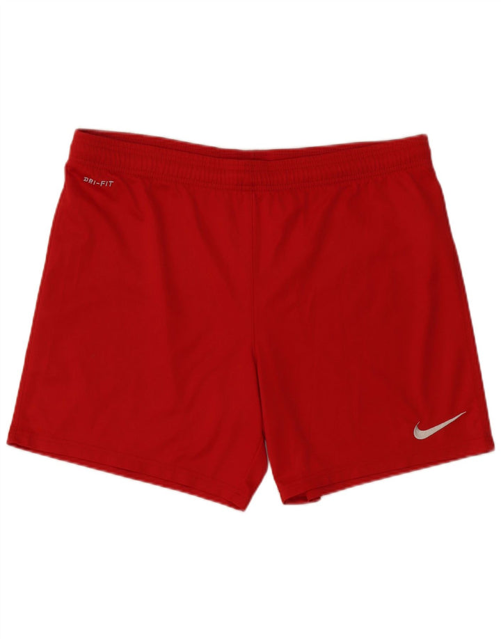 Мужские спортивные шорты Nike Dri Fit из полиэстера среднего красного цвета