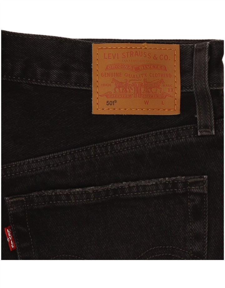Levi's Womens 501 Distressed Denim Shorts W28 Medium Black