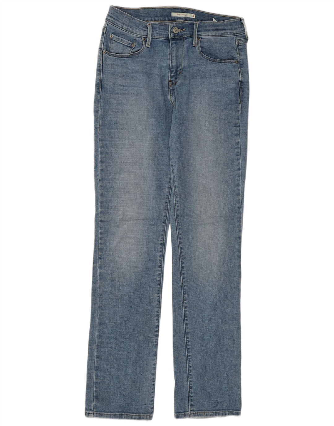 Levi's Womens 505 Straight Jeans US 6 Medium W28 L32 Blue Cotton
