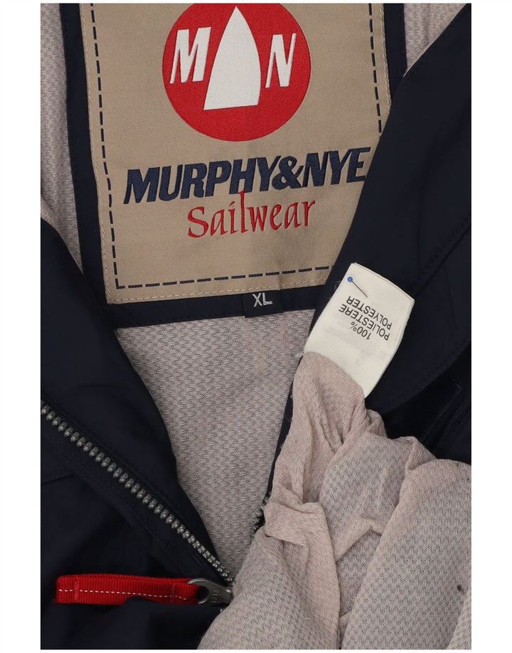 Murphy & Nye Herre Utility Jacket UK 42 XL Navy Blue Polyester