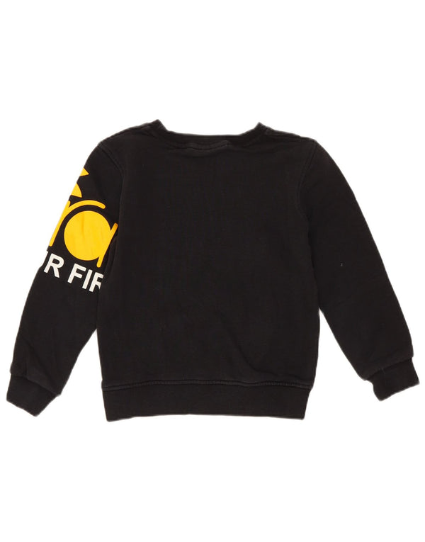 Diadora Boys Graphic T-Shirt Top 3-4 Years Black Cotton Sports