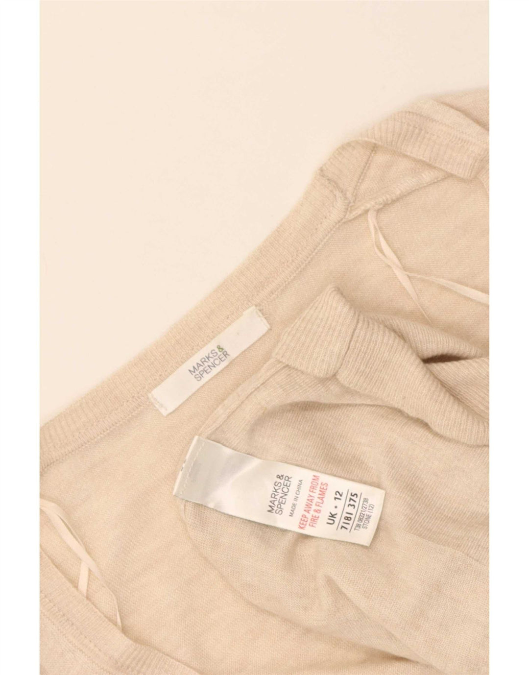 Marks & Spencer Damen Longline-Cardigan-Pullover UK 12 Mittelbeige meliert