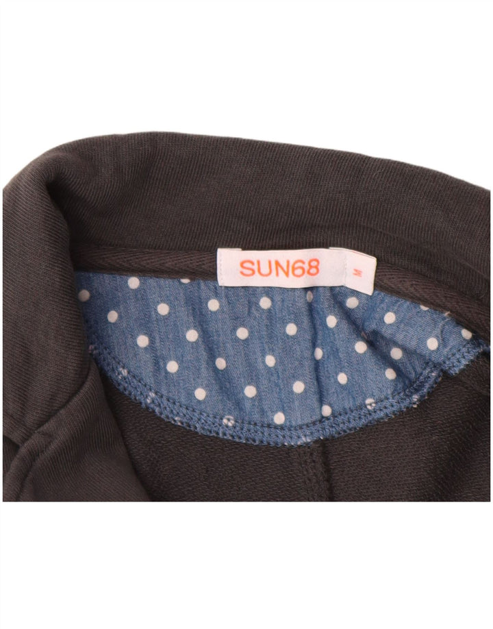 Sun68 Womens 2 Button Blazer Jacket UK 12 Medium Grey Cotton