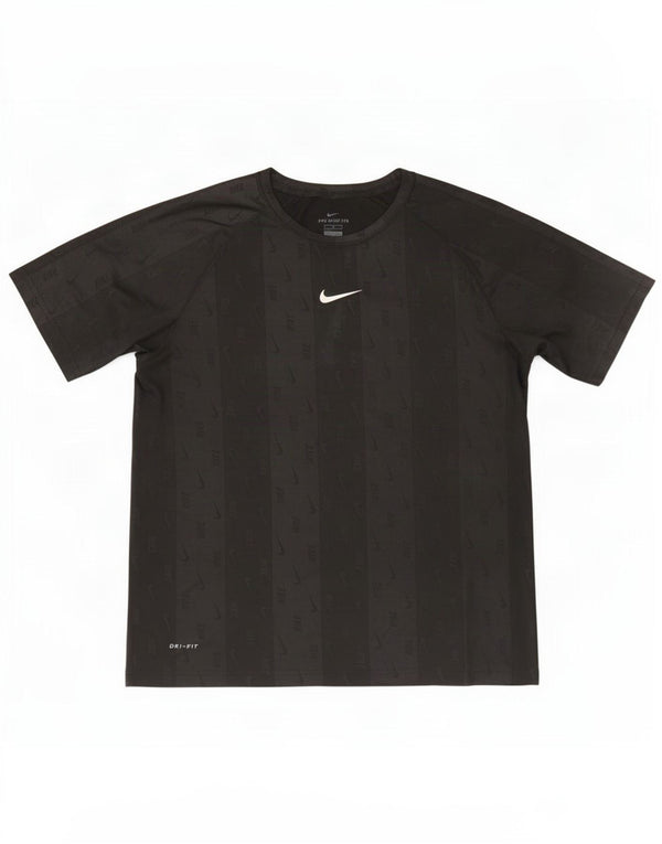Nike Jungen Dri Fit Graphic T-Shirt Top 13–14 Jahre XL Schwarz gestreift
