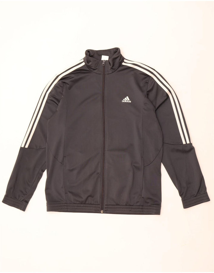 Adidas Herren Trainingsanzug Top Jacke UK 44/46 Large Grau Polyester