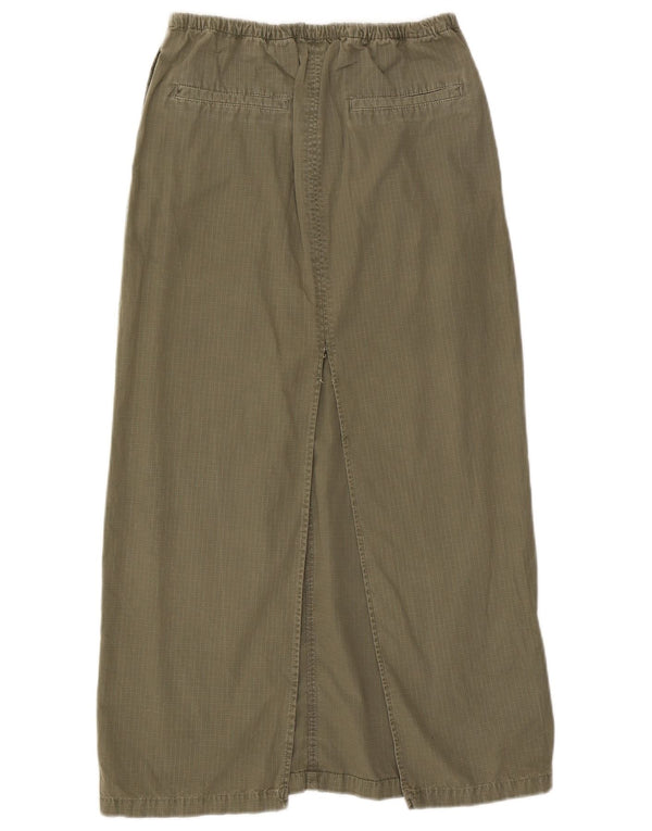 Zara Damen Maxirock Small W26 Khaki Check