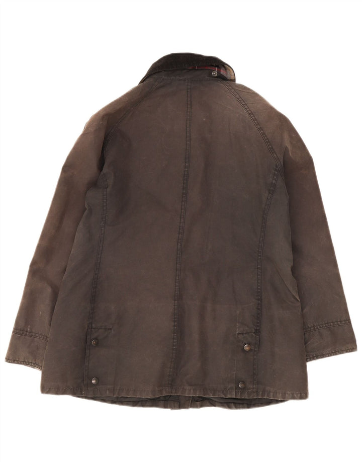 Giacca da donna in cotone cerato Barbour UK 14 grande grigio