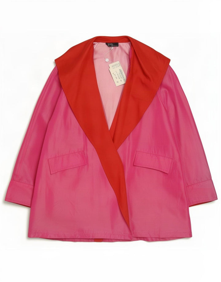 Abrigo de mujer Mila Schon IT 42 Acetato color block rosa medio