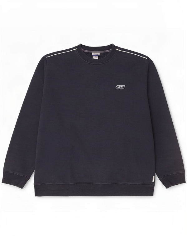 Reebok Mens Sweatshirt Jumper Large Navy Blue Cotton