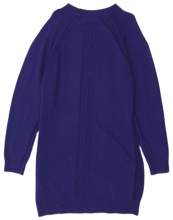 Abito maglione a maniche lunghe da donna Reiss UK 12 Viscosa viola medio