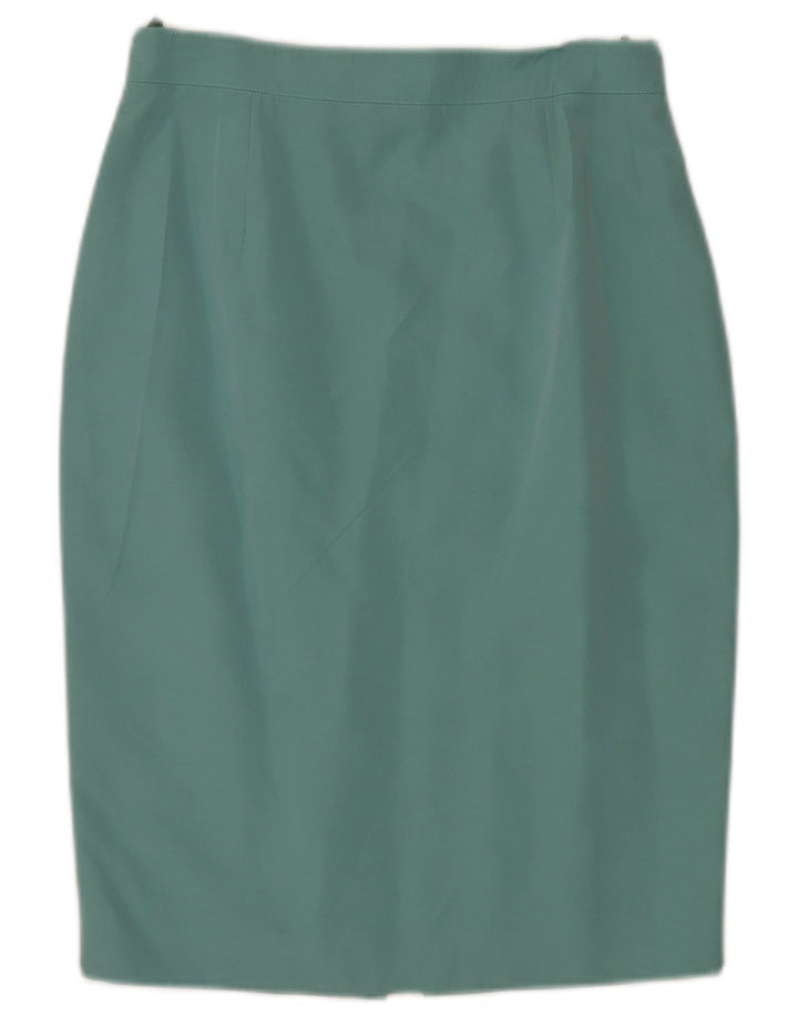 MARLY'S Womens Pencil Skirt IT 44 Medium W28  Turquoise Polyester