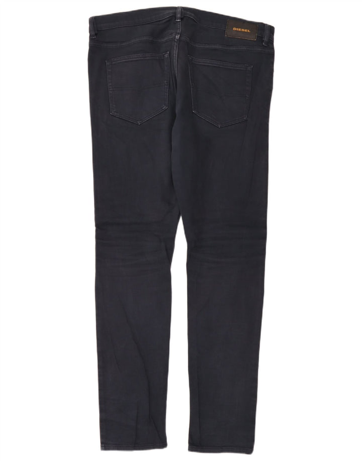 Diesel Mens D-Luster Slim Jeans W34 L34 Navy Blue Cotton