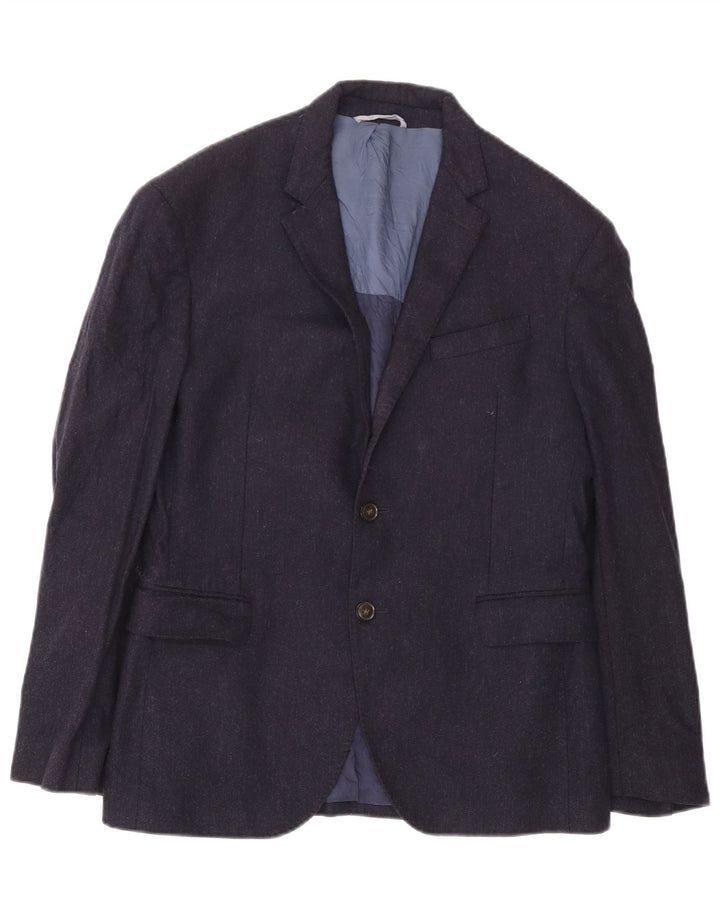 Tommy Hilfiger Mens 2 Button Blazer Jacket IT 50 Large Navy Blue Wool