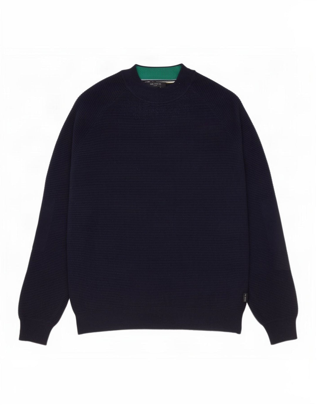 Ted Baker Mens Turtle Neck Jumper Sweater Size 3 Medium Navy Blue Cotton