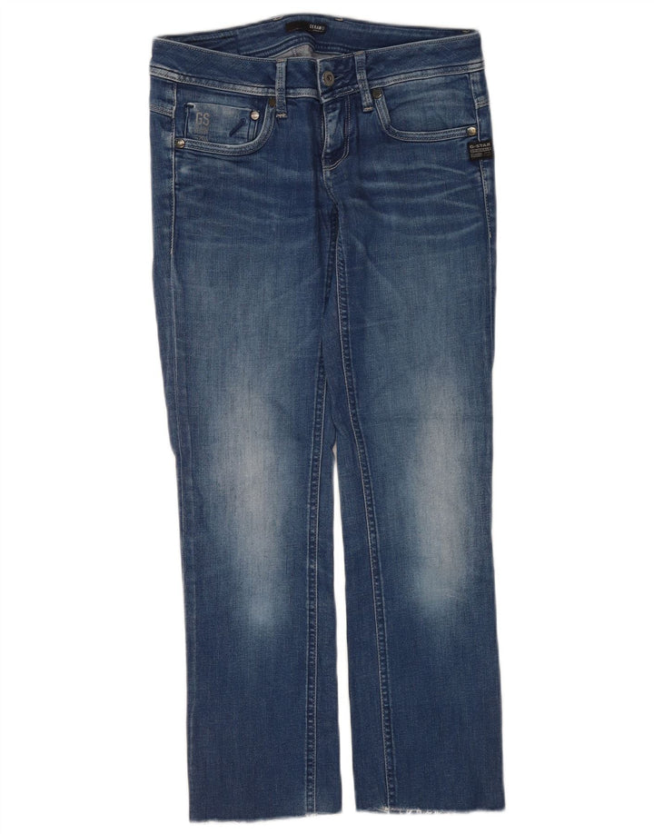 G-Star Womens Straight Jeans W27 L27 Blue Cotton
