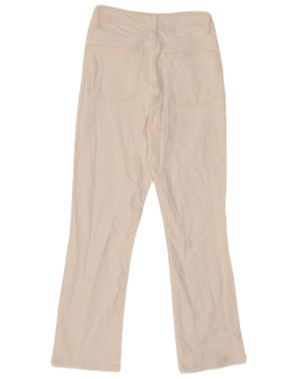 Zara Jeans Rectos Mujer EU 38 Small W28 L28 Algodón Blanco