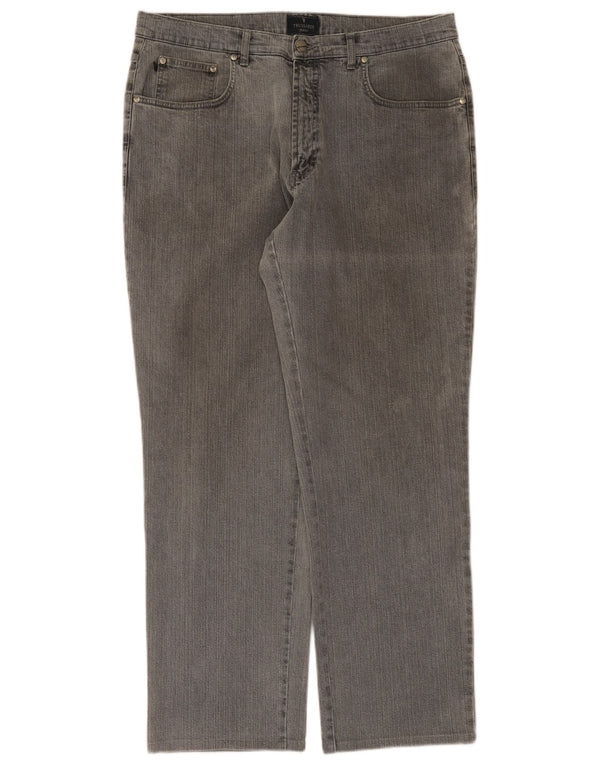 Trussardi Mens Straight Jeans W36 L31 Grey Cotton