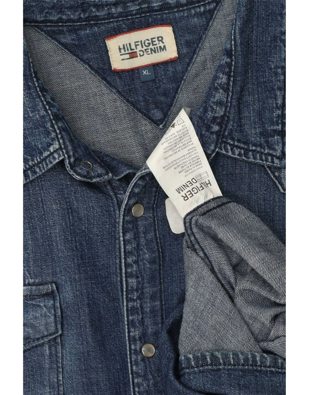 Tommy Hilfiger Herre Denim Shirt XL Blå Bomuld