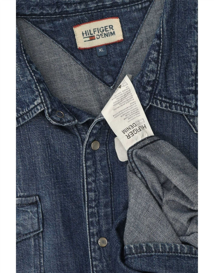 Tommy Hilfiger Herre Denim Shirt XL Blå Bomuld
