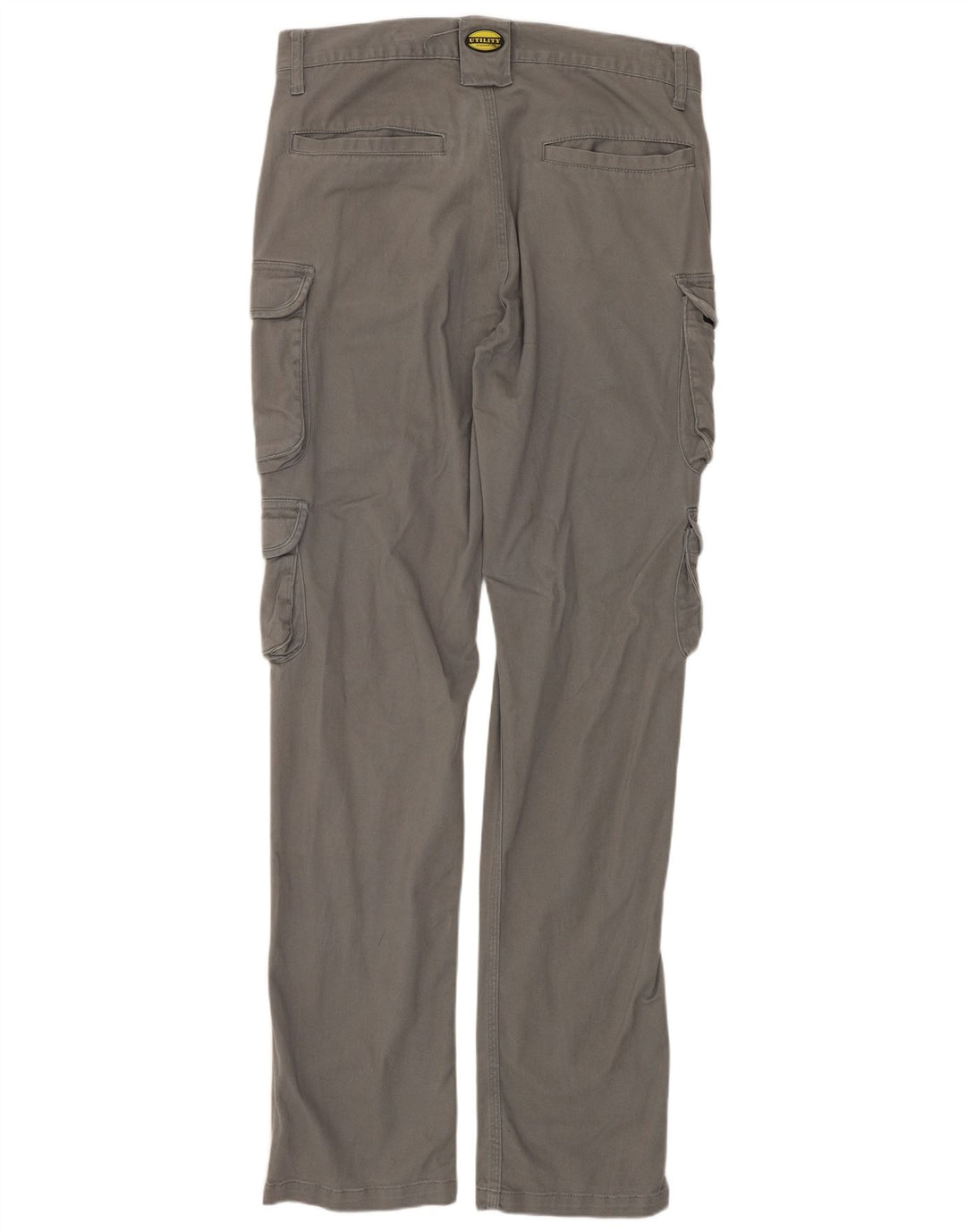 DIADORA Mens Slim Cargo Trousers W32 L34 Grey Cotton