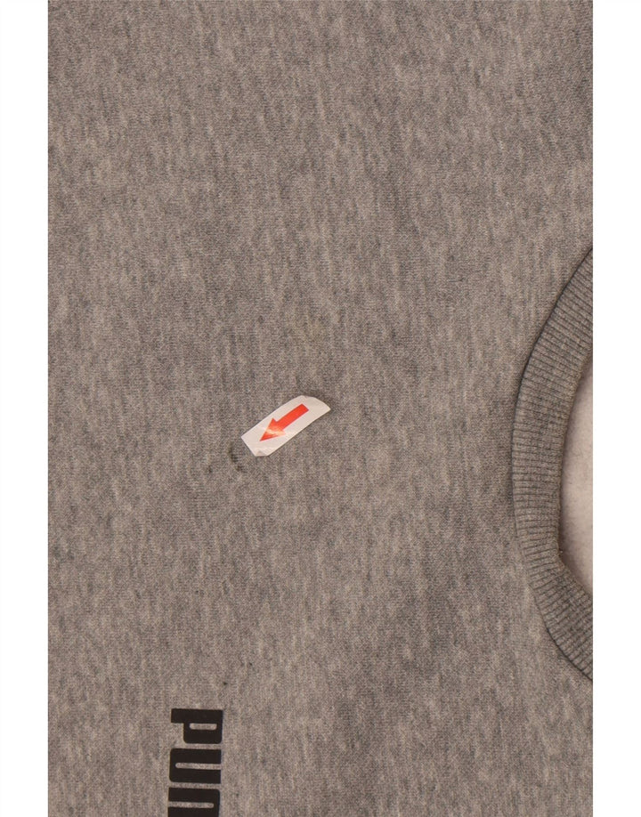 Puma Mens Sweatshirt Jumper Small Grey Flecked