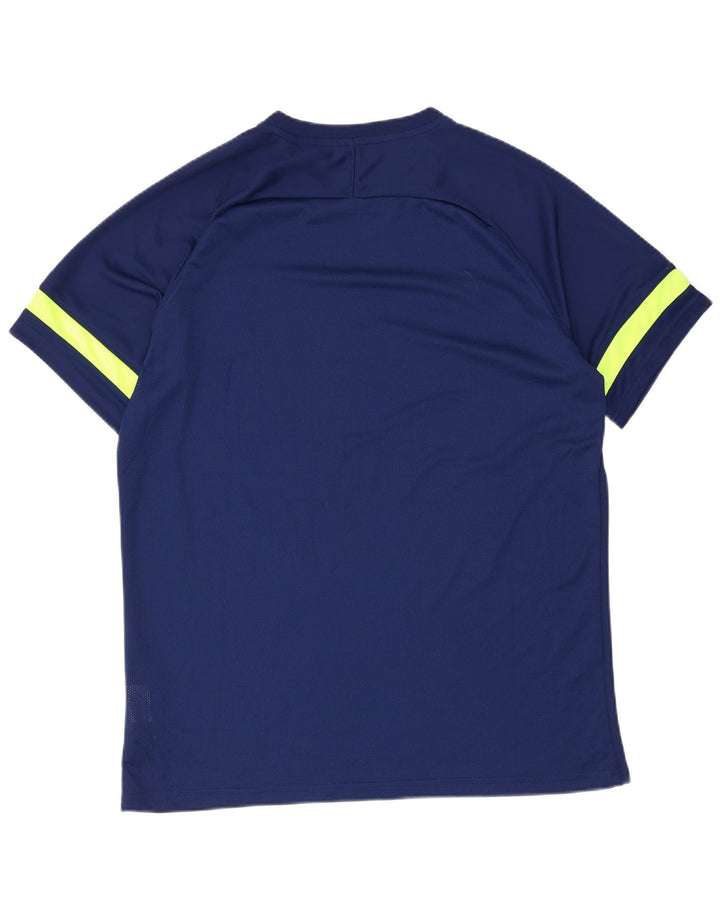 Nike Mens Dri Fit T-Shirt Top XL Navy Blue Colourblock Polyester
