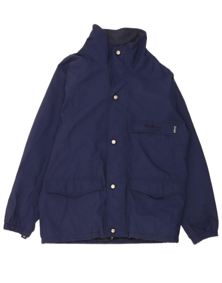 ANZI BESSON Mens Utility Jacket IT 50 Large Navy Blue Polyester