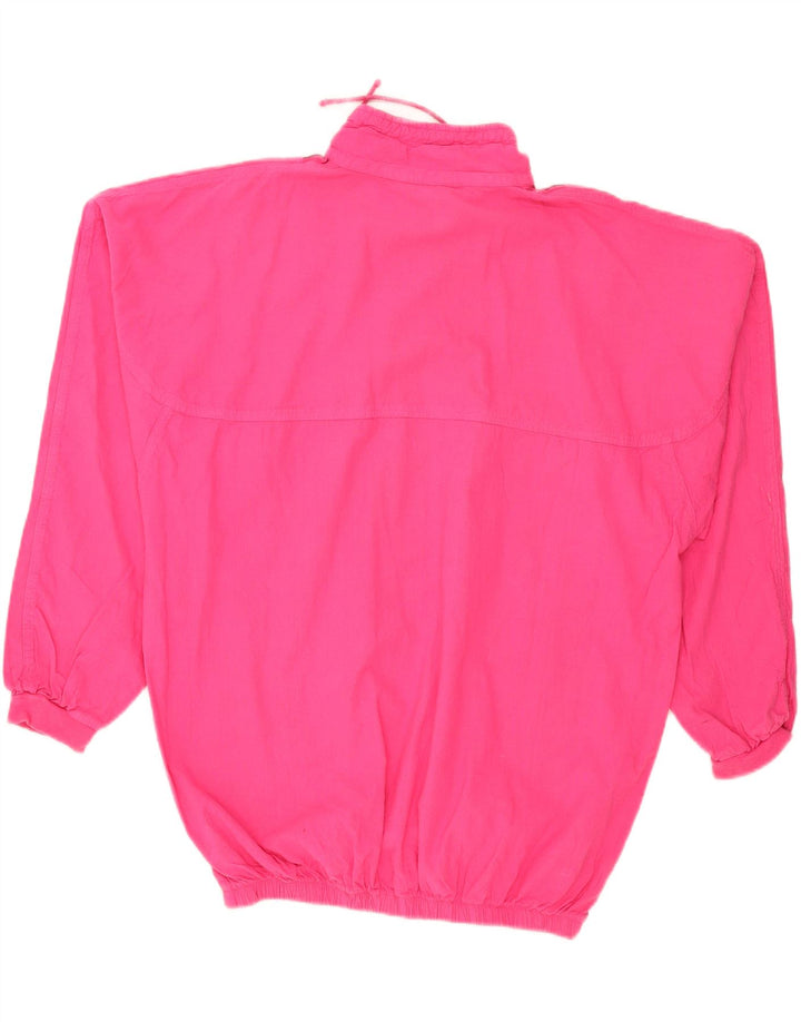 VINTAGE Mens Zip Neck Sweatshirt Jumper Large Pink Vintage Vintage and Second-Hand Vintage from Messina Hembry 