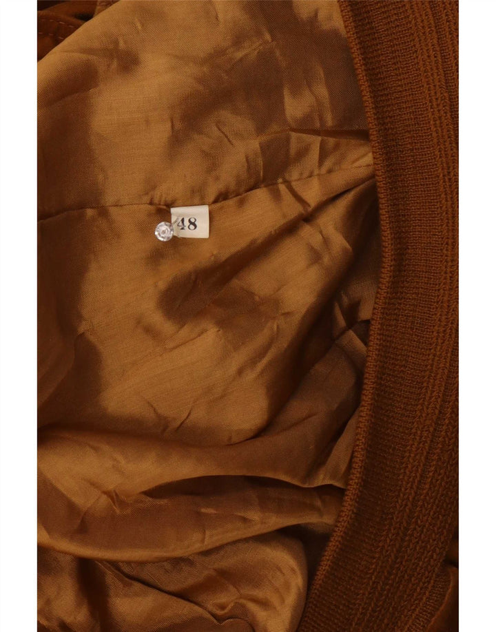 Chaqueta bomber de ante Gara para hombre IT 48 Cuero beige medio