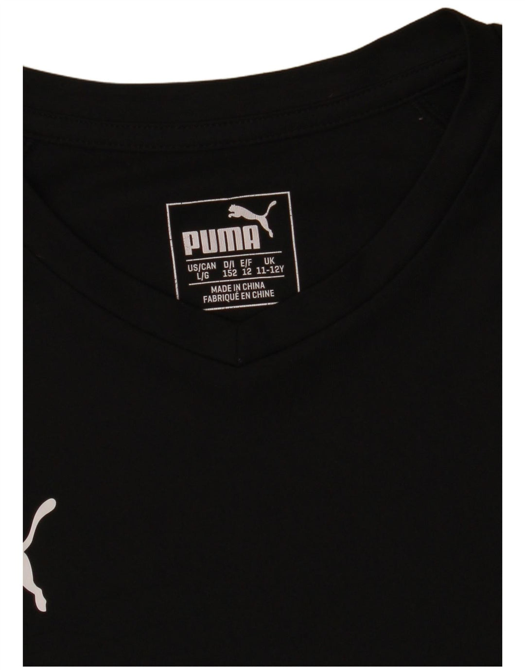 Puma Boys T-Shirt Top 11-12 Years Black Polyester